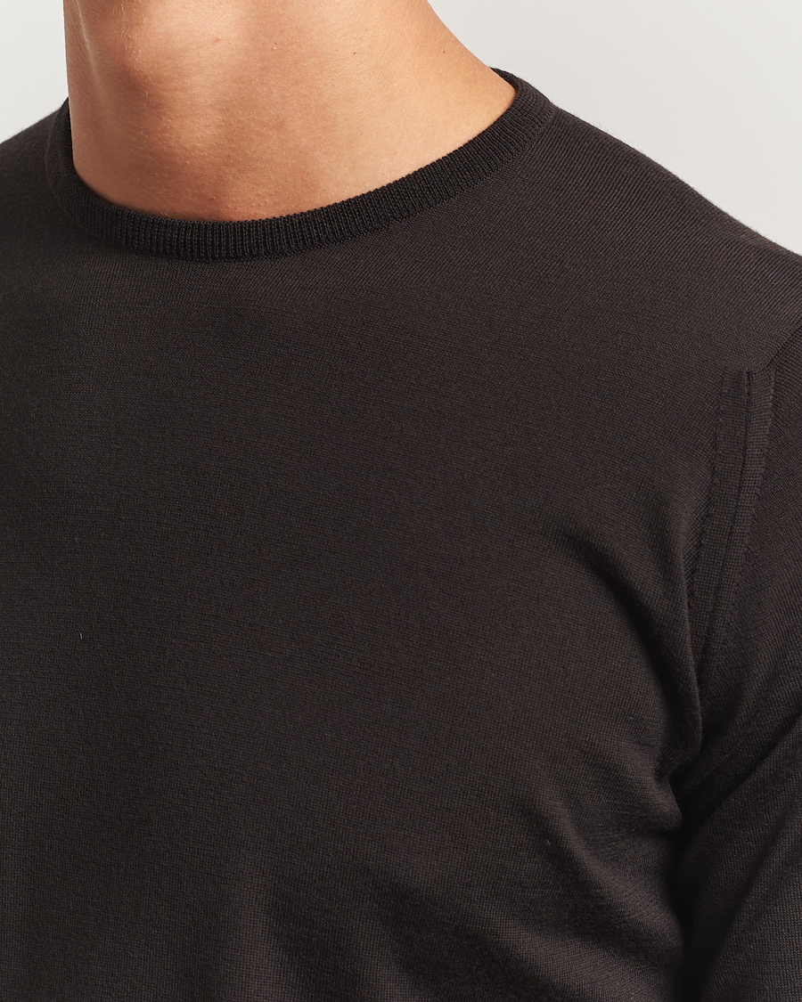 Homme | Pulls Et Tricots | John Smedley | Lundy Extra Fine Merino Crew Neck Faulkner Brown