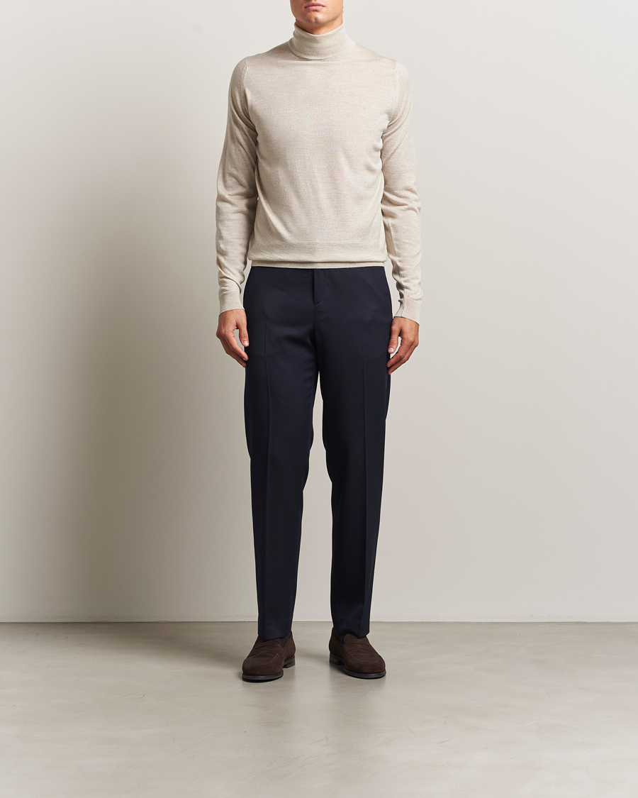 Homme | Pulls Et Tricots | John Smedley | Cherwell Extra Fine Merino Rollneck Grey Fleece