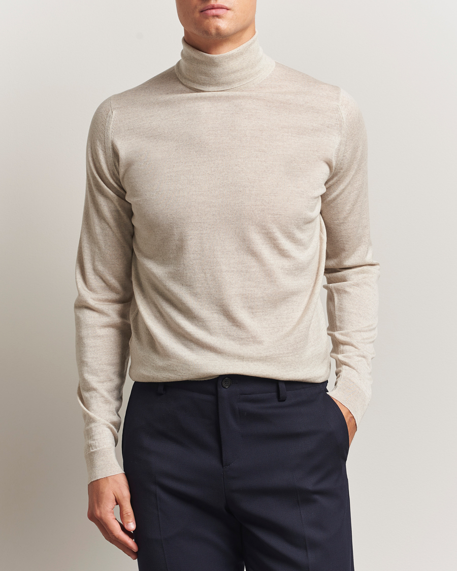 Homme | Pulls Et Tricots | John Smedley | Cherwell Extra Fine Merino Rollneck Grey Fleece