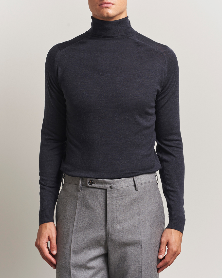 Homme | Pulls Et Tricots | John Smedley | Cherwell Extra Fine Merino Rollneck Hepburn Smoke