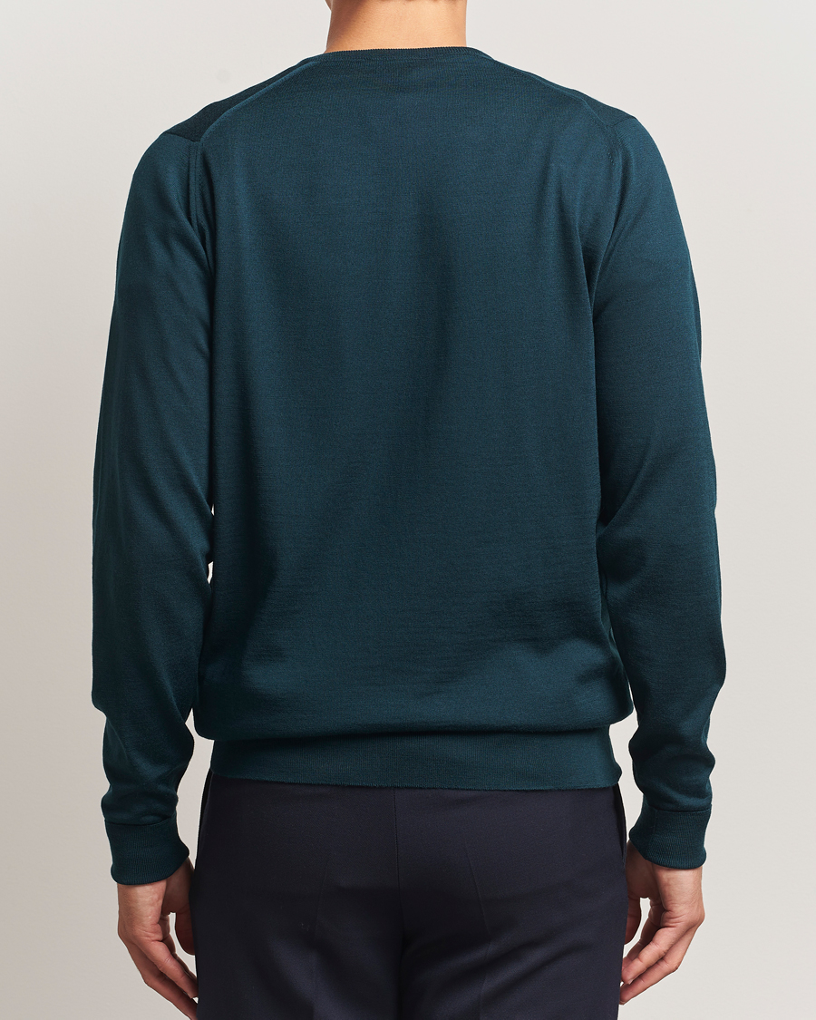 Homme | Pulls Et Tricots | John Smedley | Bobby Extra Fine Merino V-Neck Pullover Richardson Green