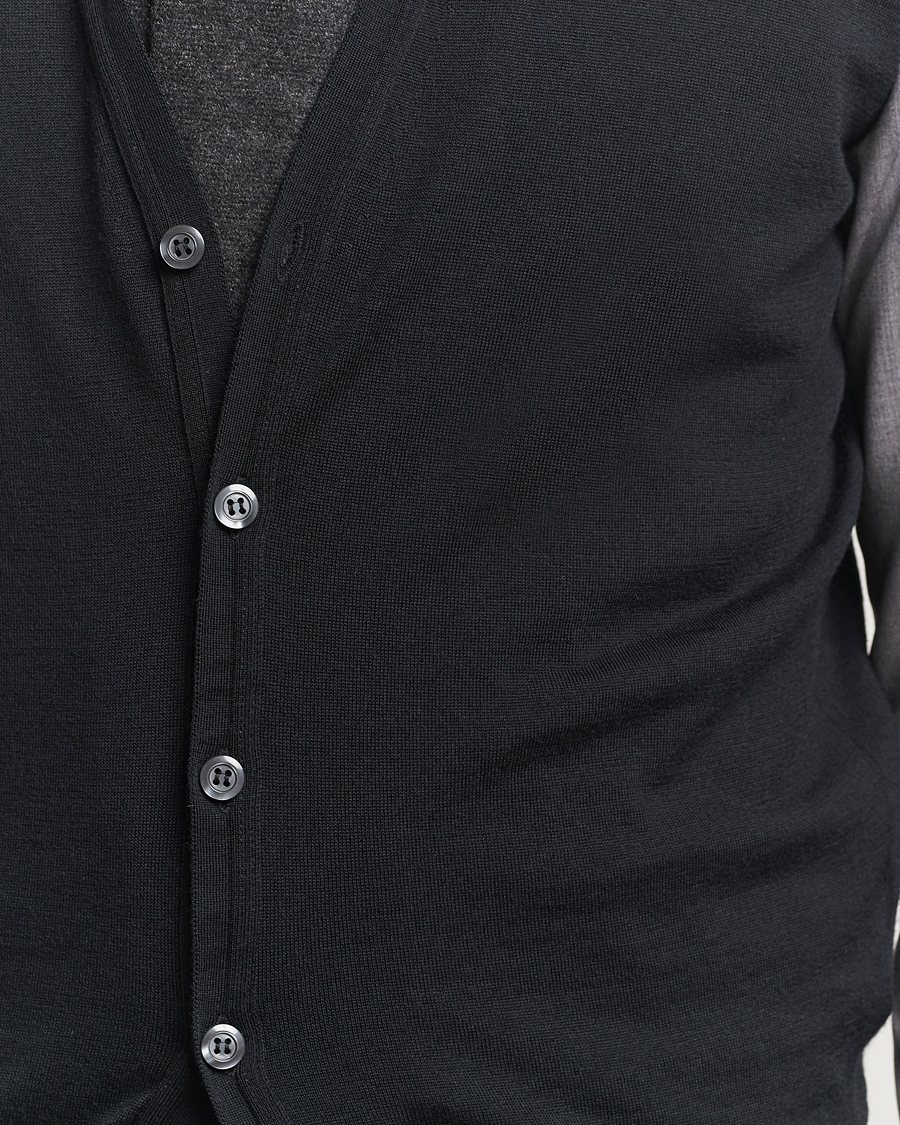 Homme | Pulls Et Tricots | John Smedley | Huntswood Slim Fit Waistcoat Black