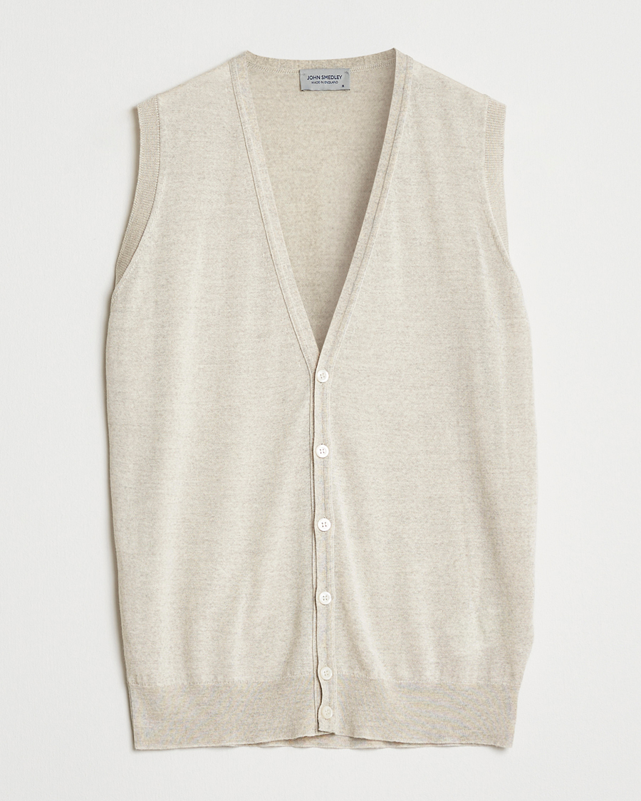Homme | Pulls Et Tricots | John Smedley | Huntswood Slim Fit Waistcoat Grey Fleece