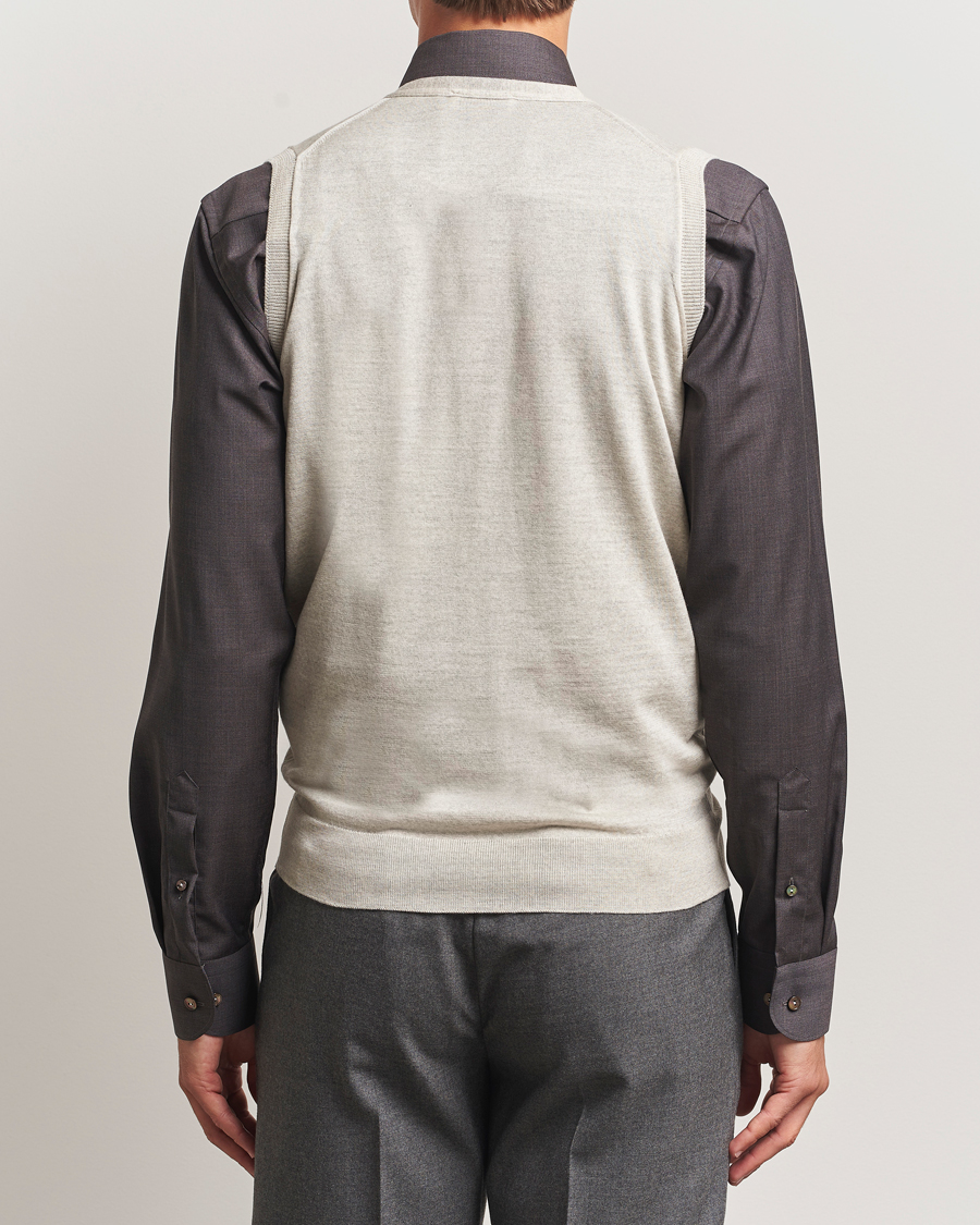 Homme | Pulls Et Tricots | John Smedley | Huntswood Slim Fit Waistcoat Grey Fleece
