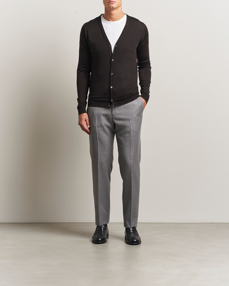 Homme | Pulls Et Tricots | John Smedley | Petworth Extra Fine Merino Cardigan Faulkner Brown