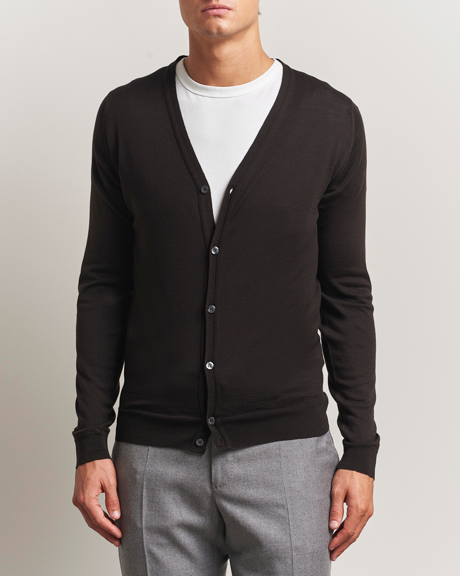 Homme | Pulls Et Tricots | John Smedley | Petworth Extra Fine Merino Cardigan Faulkner Brown