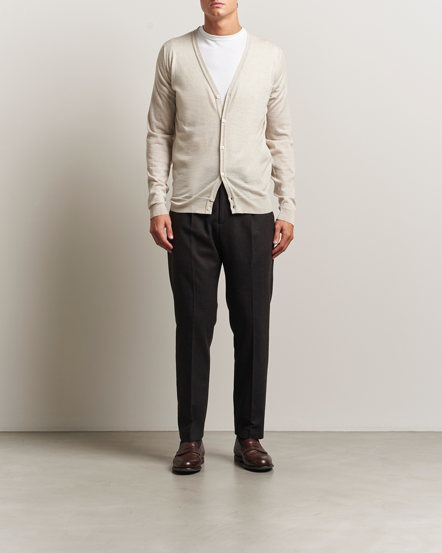 Homme | Pulls Et Tricots | John Smedley | Petworth Extra Fine Merino Cardigan Grey Fleece