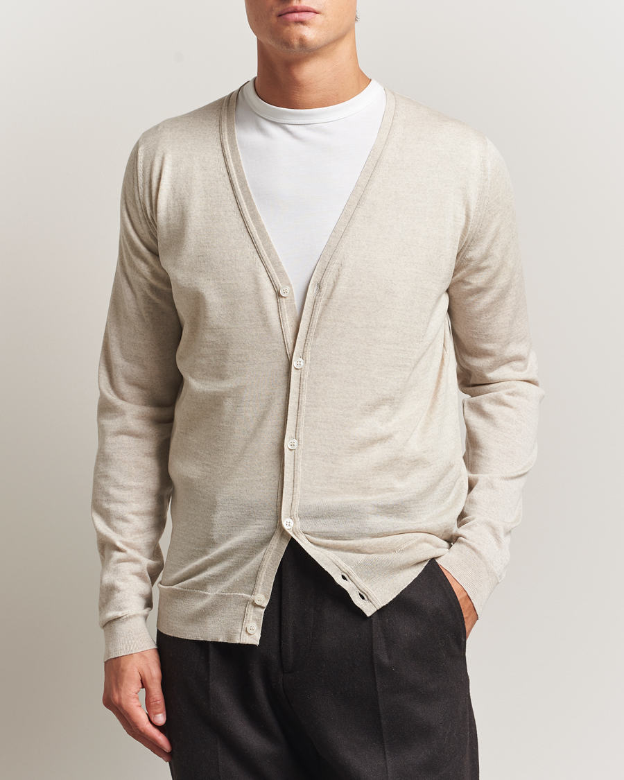 Homme | Pulls Et Tricots | John Smedley | Petworth Extra Fine Merino Cardigan Grey Fleece