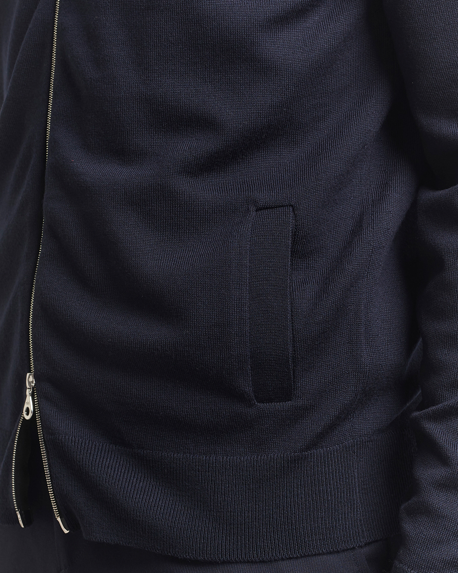 Homme | Pulls Et Tricots | John Smedley | Alston Extra Fine Merino Full Zip Midnight