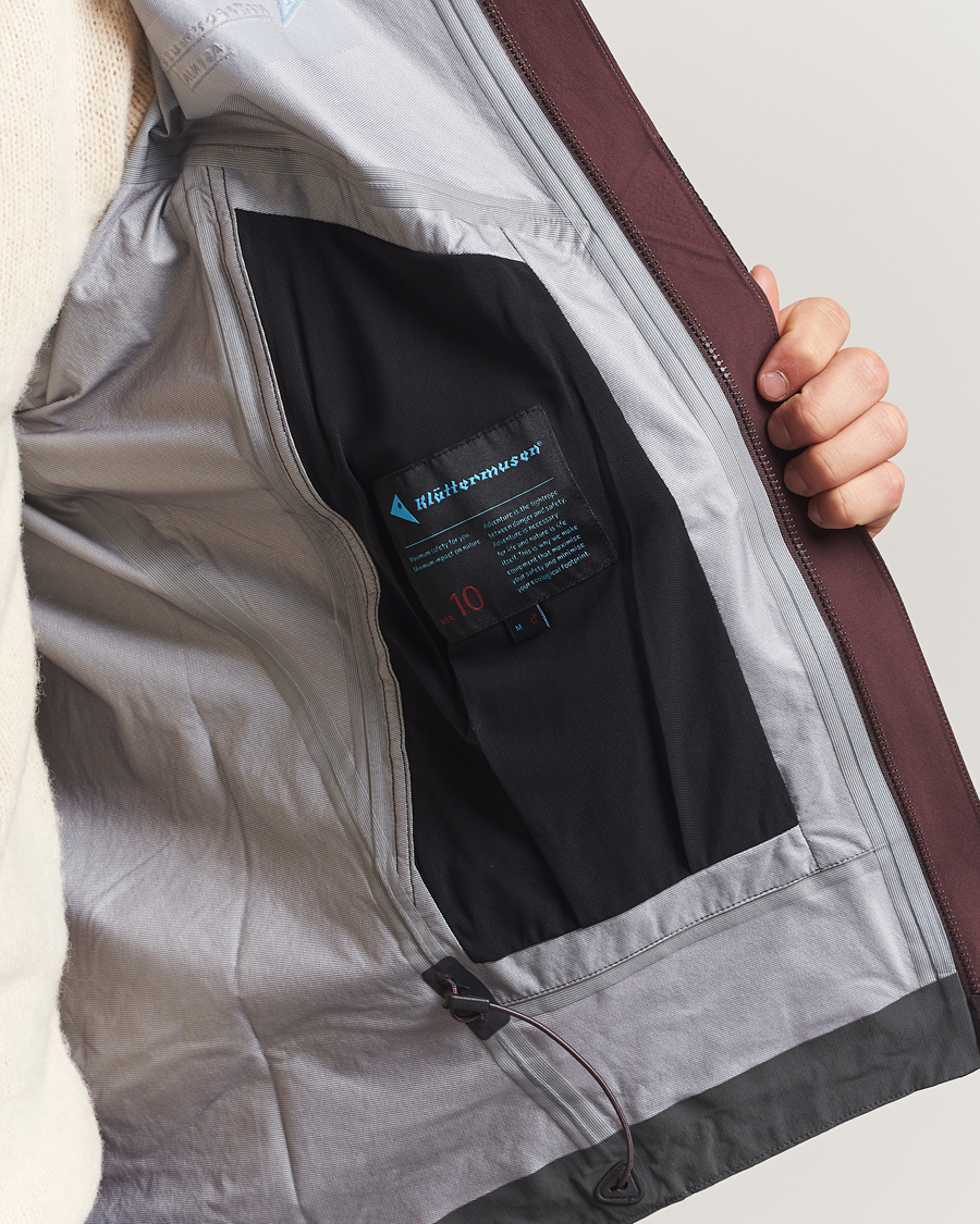 Homme | Manteaux Et Vestes | Klättermusen | Asynja Lightweight Waterproof Jacket Amanth Red