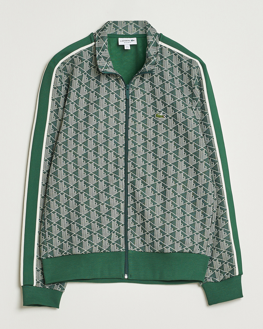 Homme | Pulls Et Tricots | Lacoste | Monogram Track Jacket Green/Sinople