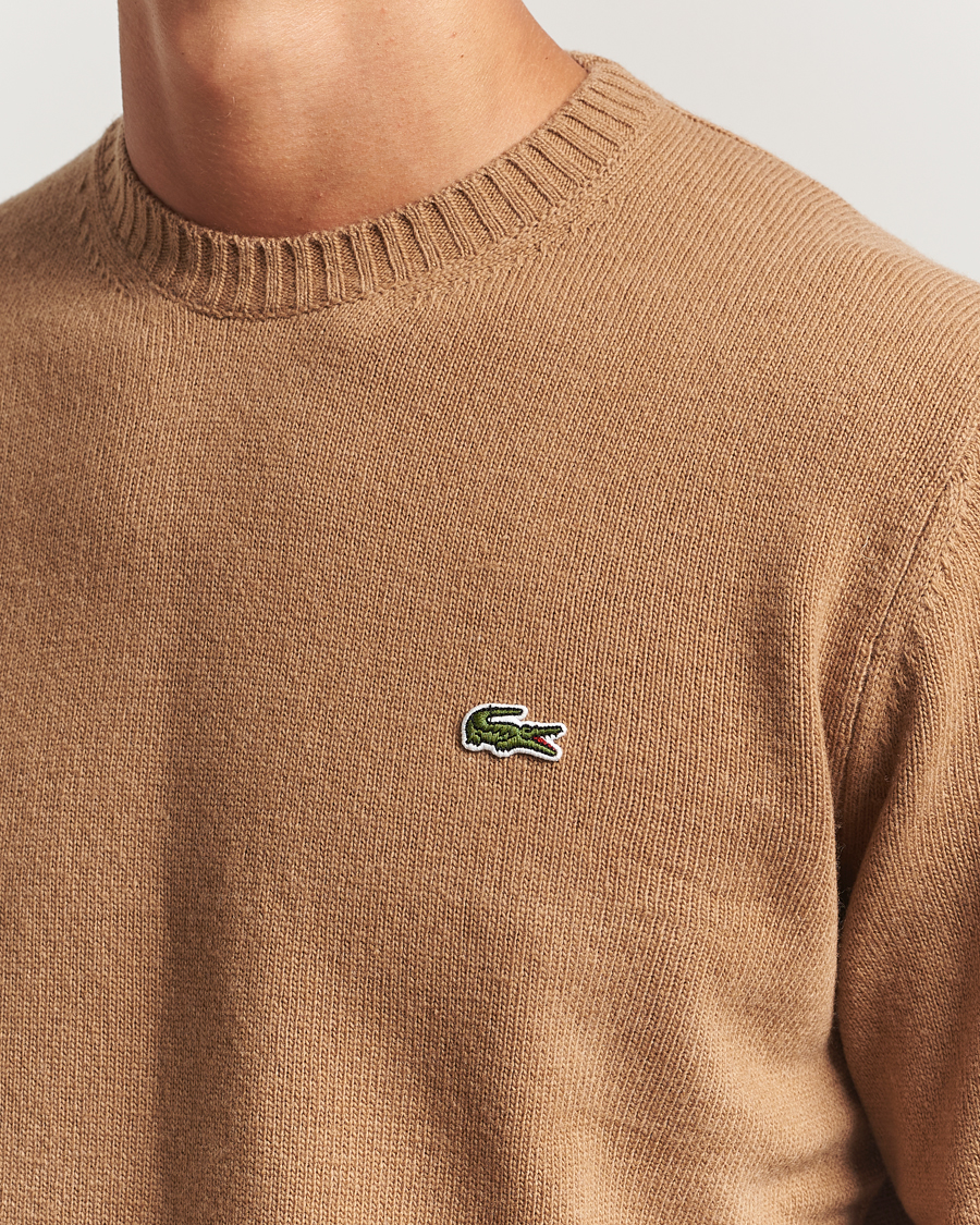 Homme | Pulls Et Tricots | Lacoste | Carded Wool Crew Neck Datte Chine