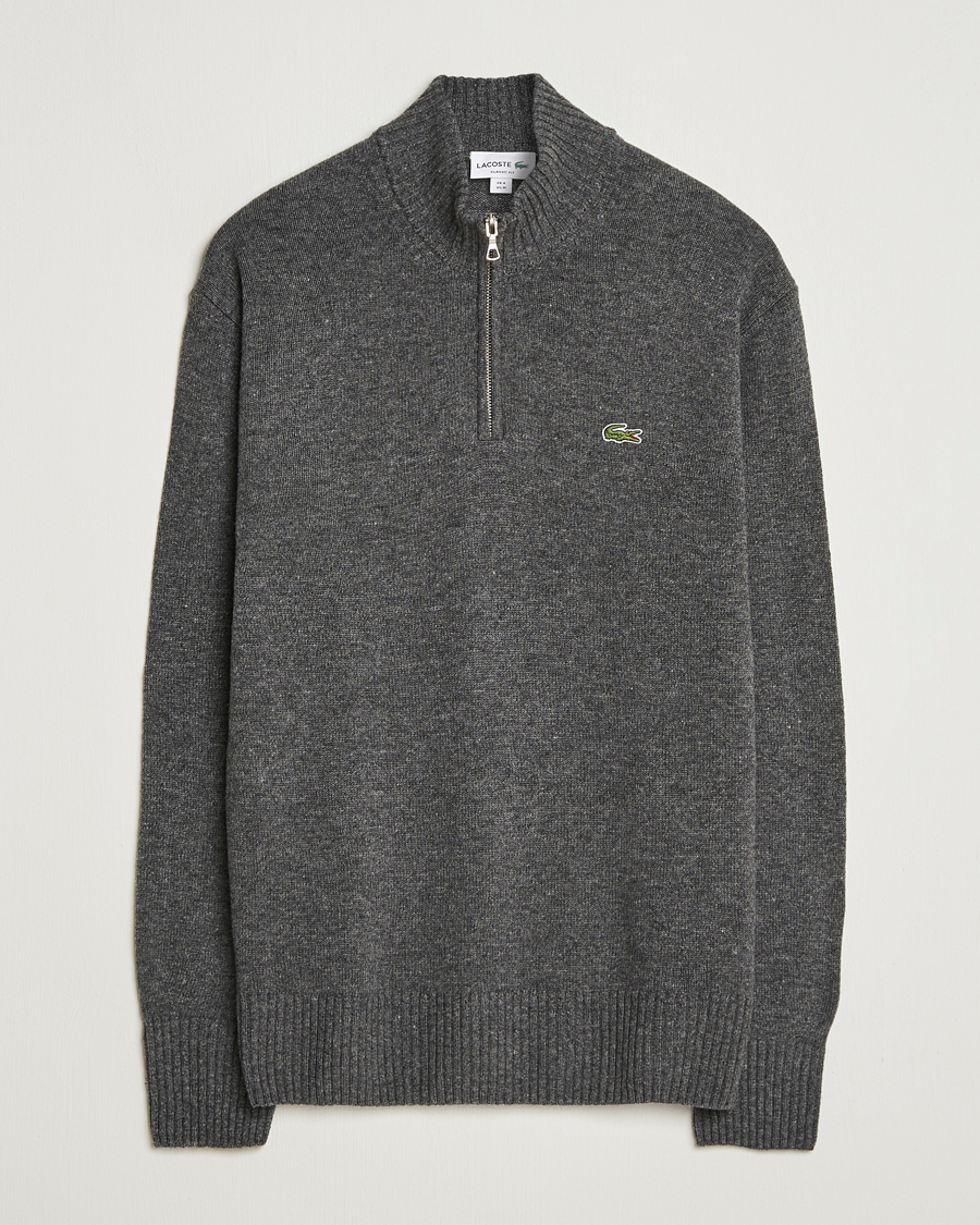 Homme | Pulls Et Tricots | Lacoste | Carded Wool Half Zip Pitch Chine