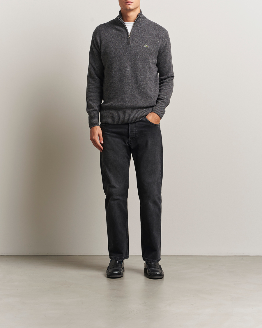 Homme | Pulls Et Tricots | Lacoste | Carded Wool Half Zip Pitch Chine