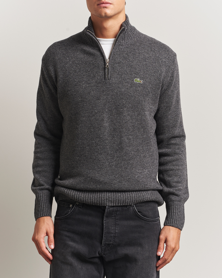 Homme | Pulls Et Tricots | Lacoste | Carded Wool Half Zip Pitch Chine