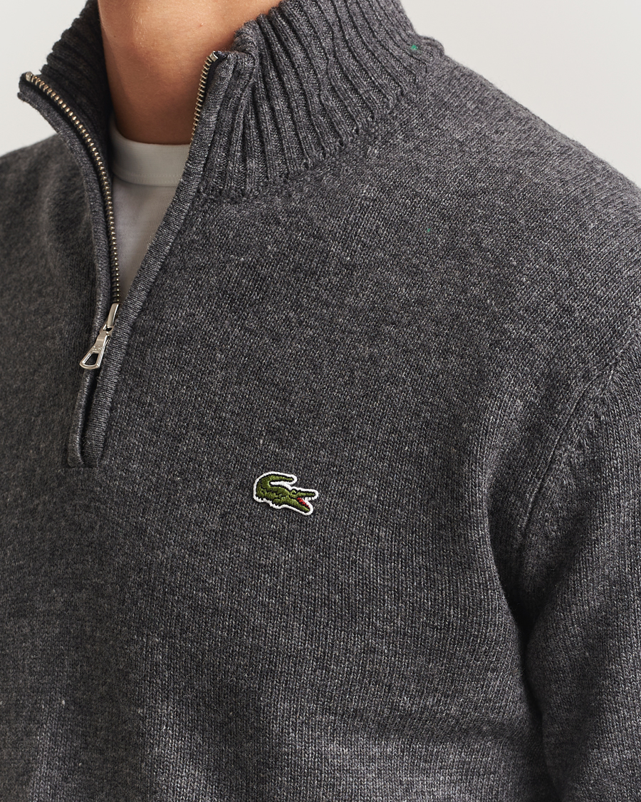 Homme | Pulls Et Tricots | Lacoste | Carded Wool Half Zip Pitch Chine