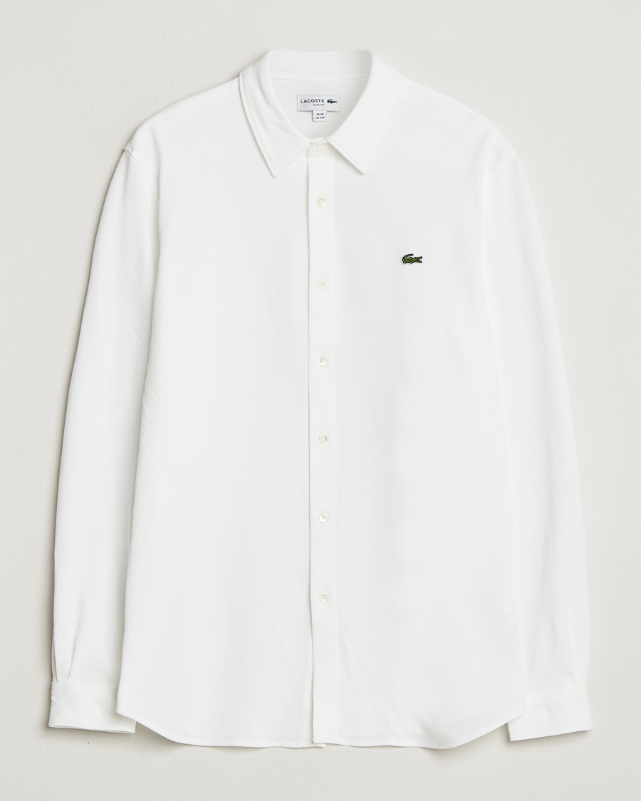 Homme | Chemises | Lacoste | Slim Fit Cotton Piqué Shirt White
