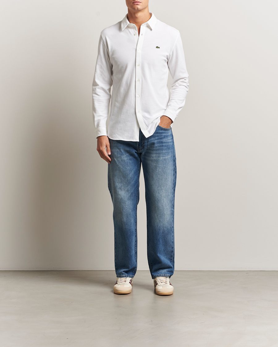 Homme | Chemises | Lacoste | Slim Fit Cotton Piqué Shirt White