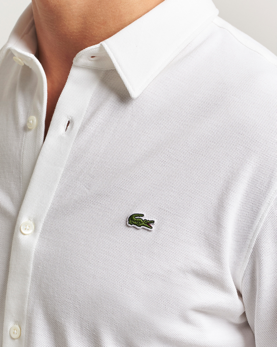 Homme | Chemises | Lacoste | Slim Fit Cotton Piqué Shirt White