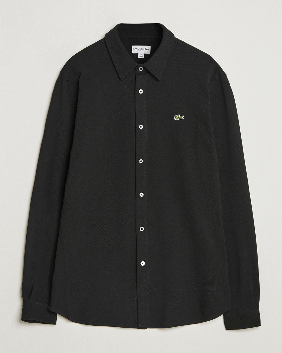 Homme | Chemises | Lacoste | Slim Fit Cotton Piqué Shirt Black