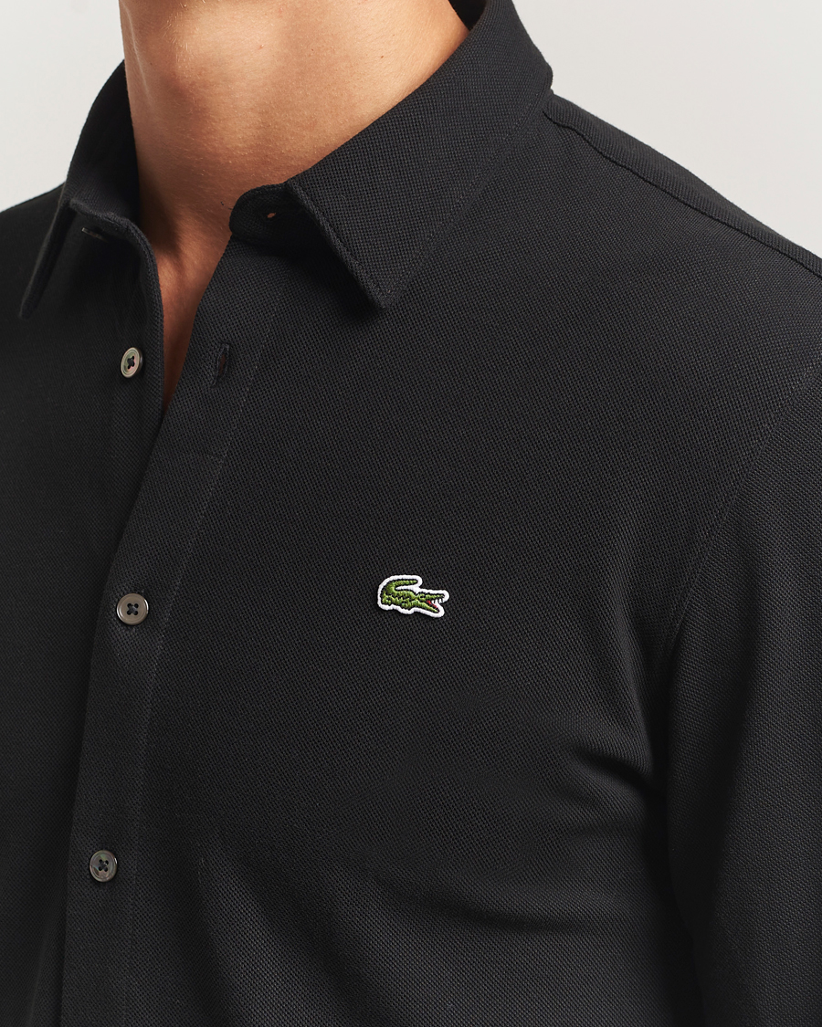 Homme | Chemises | Lacoste | Slim Fit Cotton Piqué Shirt Black