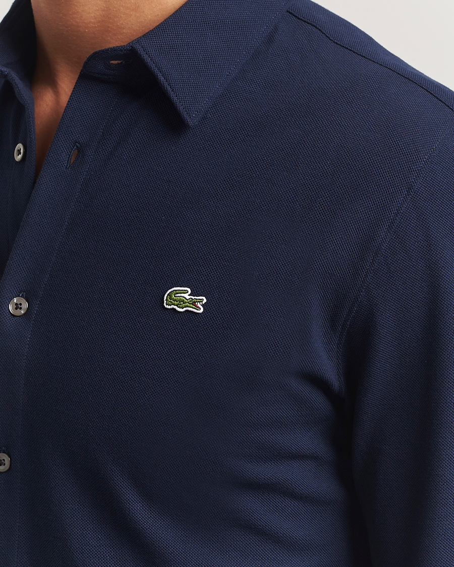 Homme | Chemises | Lacoste | Slim Fit Cotton Piqué Shirt Navy