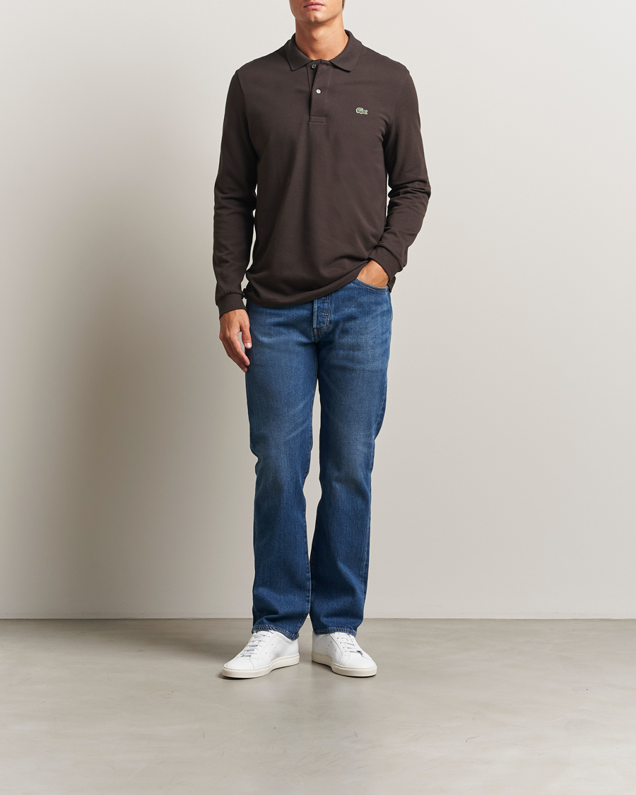 Homme | Pulls Et Tricots | Lacoste | Original Long Sleeve Polo Piké Porto Brown