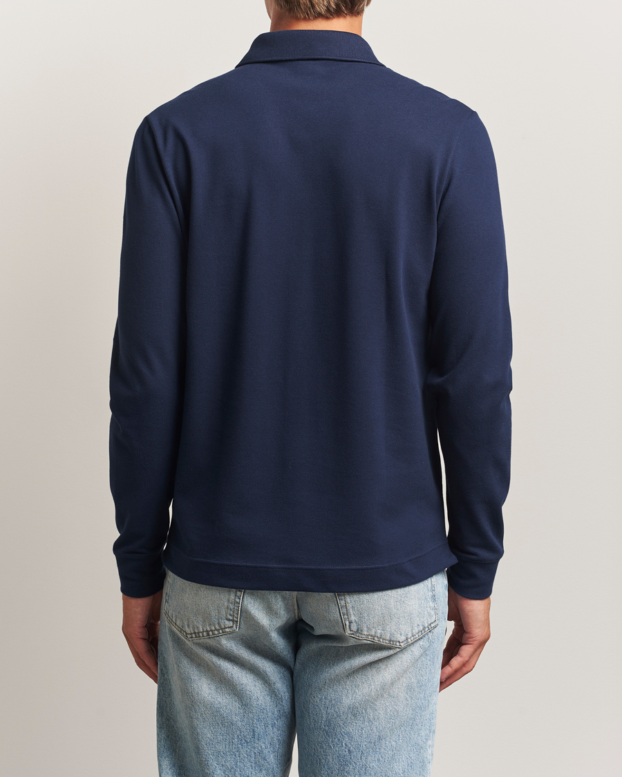 Homme | Polos | Lacoste | Paris Long Sleeve Polo Piké Navy Blue