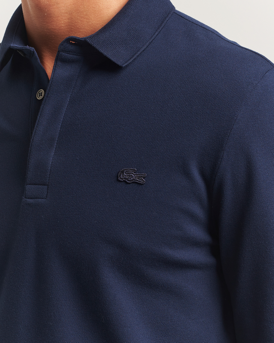 Homme | Polos | Lacoste | Paris Long Sleeve Polo Piké Navy Blue