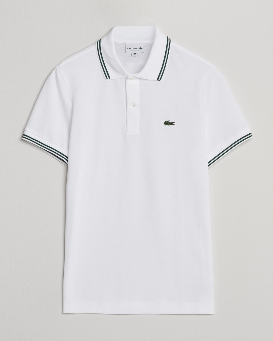 Homme | Polos | Lacoste | Original Tipped Polo Piké White