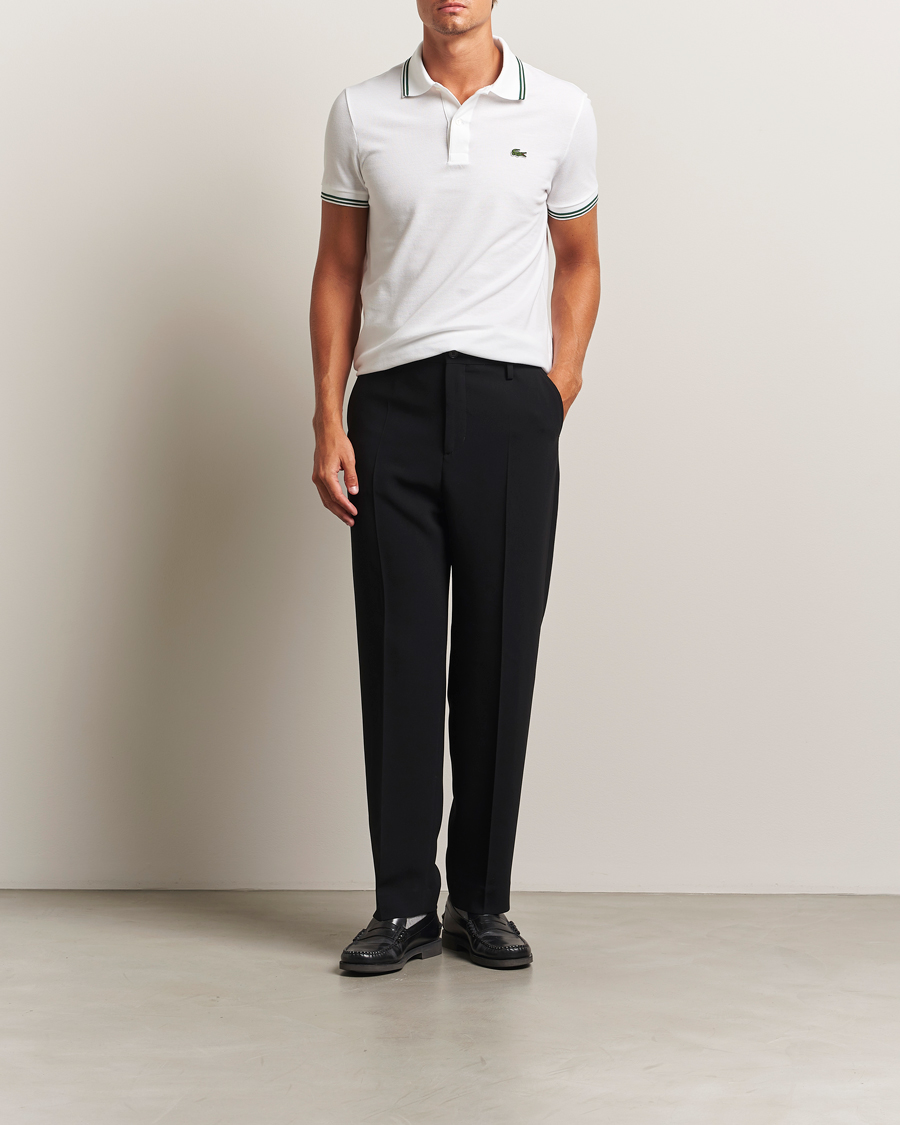 Homme | Polos | Lacoste | Original Tipped Polo Piké White