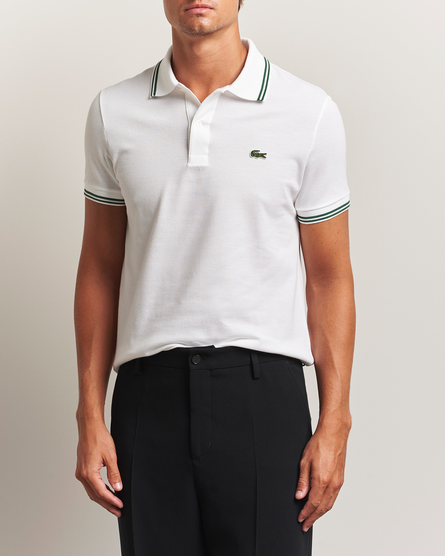 Homme | Polos | Lacoste | Original Tipped Polo Piké White