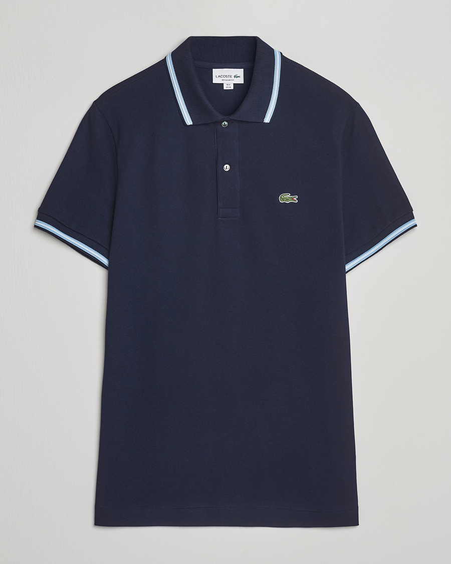 Homme | Polos | Lacoste | Original Tipped Polo Piké Navy Blue