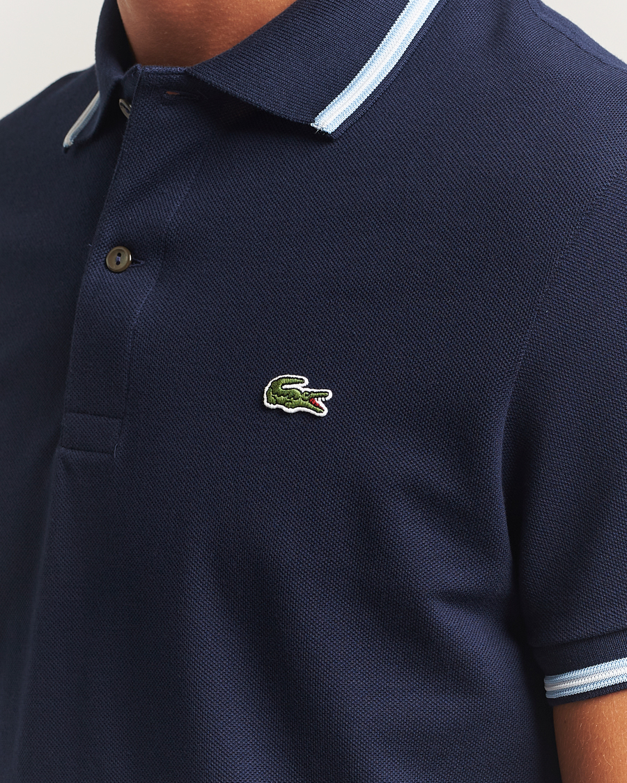 Homme | Polos | Lacoste | Original Tipped Polo Piké Navy Blue