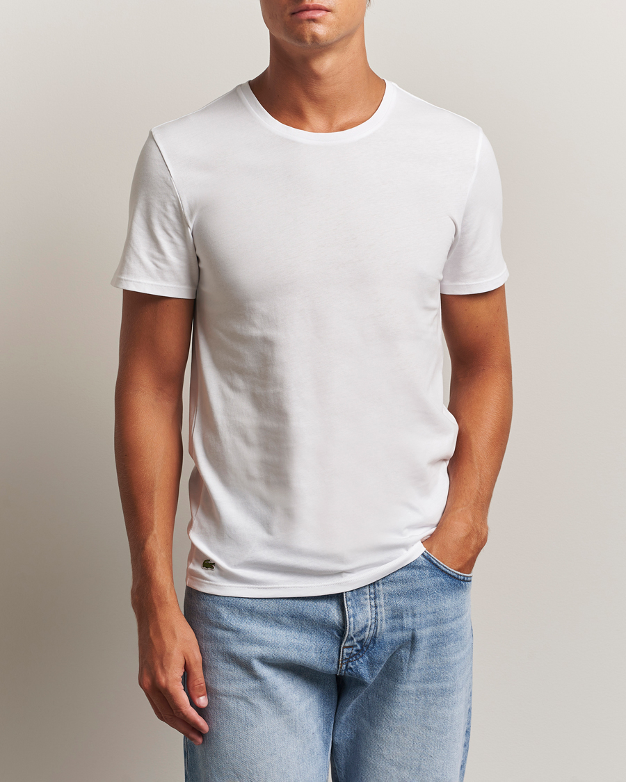 Homme | T-shirts | Lacoste | 3-Pack Crew Neck T-Shirt White