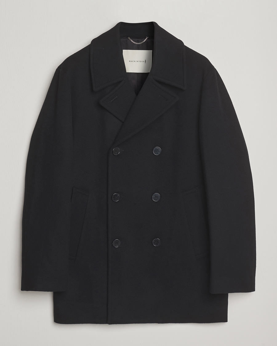 Homme | Manteaux Et Vestes | Mackintosh | Dalton Wool/Cashmere Peacoat Black