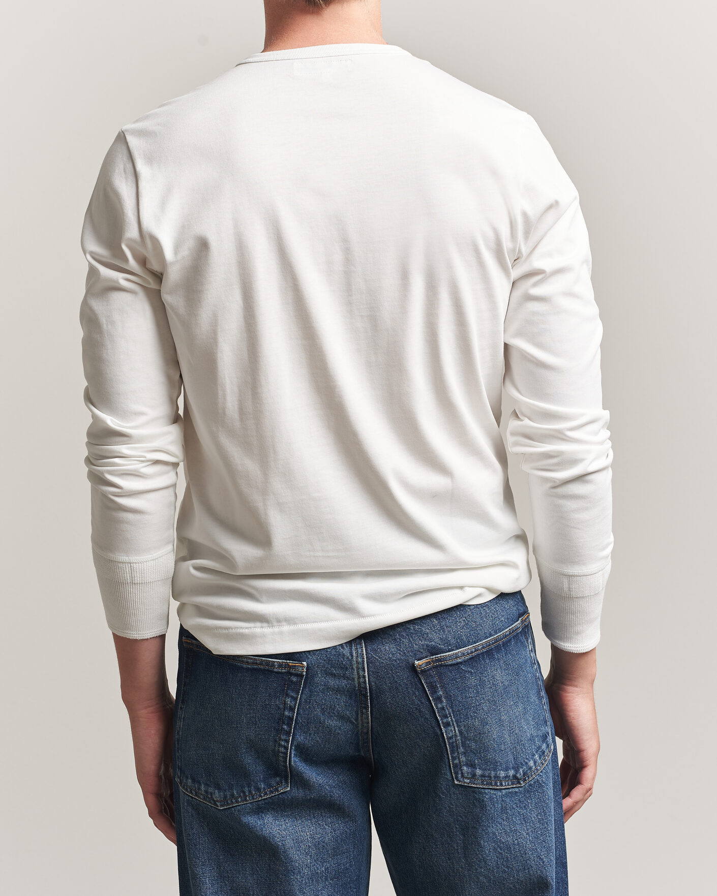 Homme | Pulls Et Tricots | Merz b. Schwanen | Classic Fit Sturdy Organic Cotton Henley White