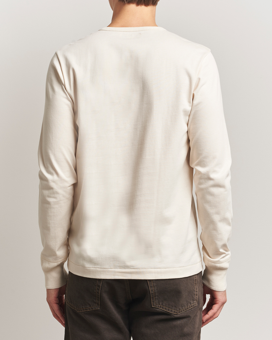 Homme | Pulls Et Tricots | Merz b. Schwanen | Classic Fit Sturdy Organic Cotton Henley Nature