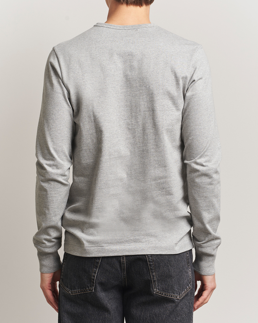 Homme | Pulls Et Tricots | Merz b. Schwanen | Classic Fit Sturdy Organic Cotton Henley Grey Melange