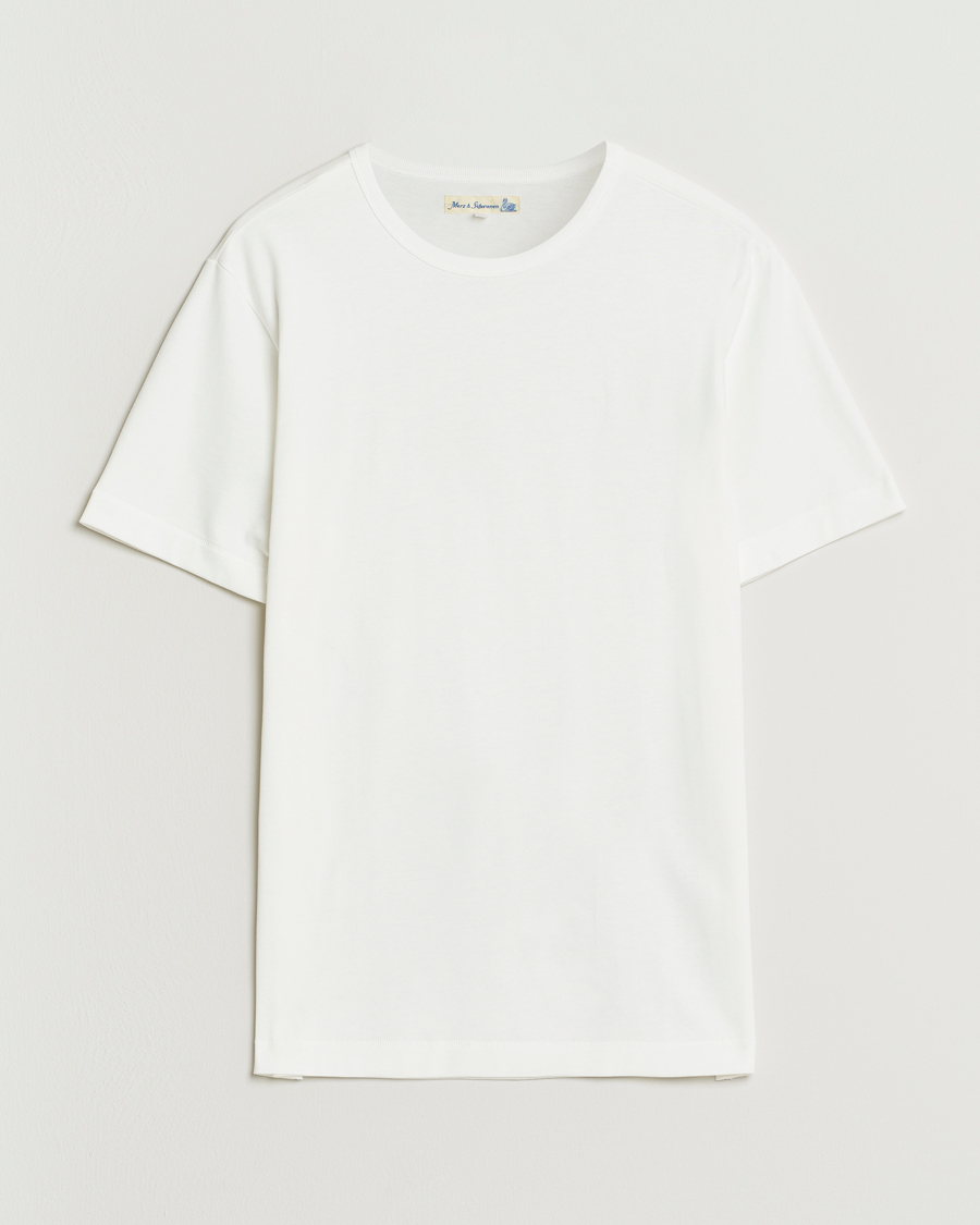 Homme | T-shirts | Merz b. Schwanen | Classic Fit Sturdy T-Shirt White