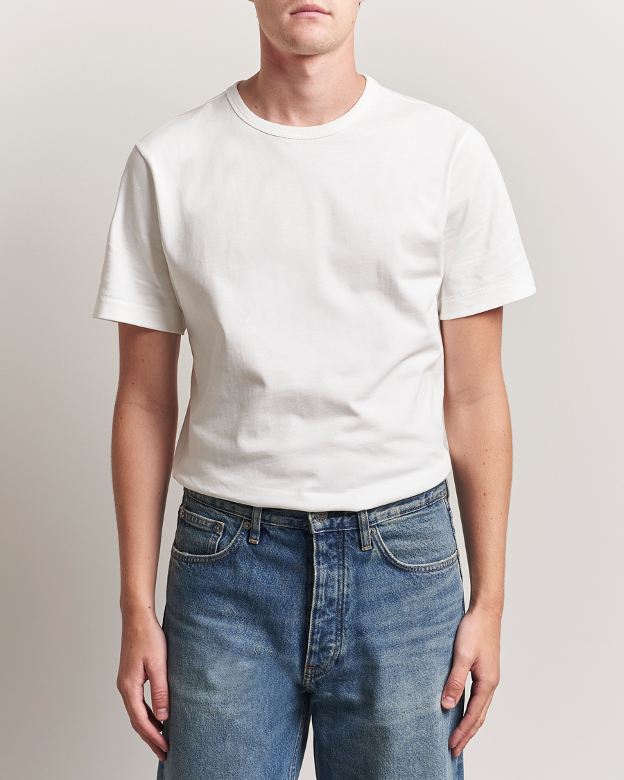Homme | T-shirts | Merz b. Schwanen | Classic Fit Sturdy T-Shirt White