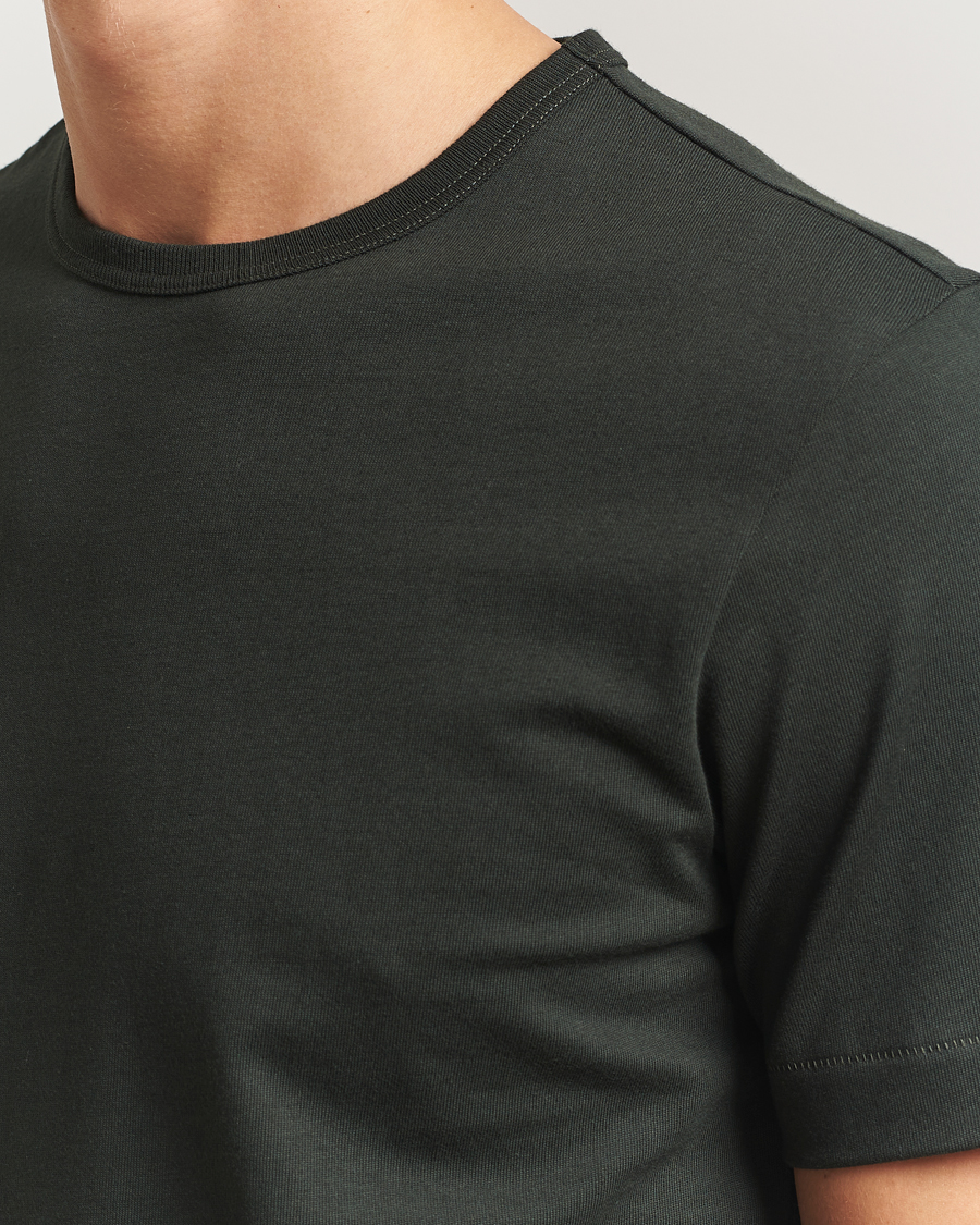 Homme | T-shirts | Merz b. Schwanen | Classic Fit Sturdy T-Shirt Forest Green