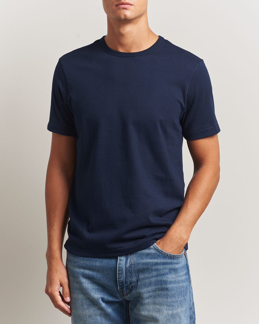 Homme | T-shirts | Merz b. Schwanen | Classic Fit Sturdy T-Shirt Ink Blue