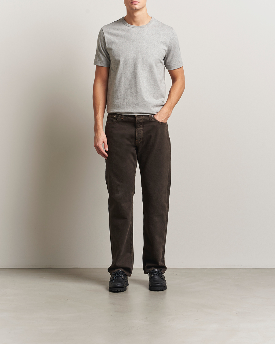 Homme | T-shirts | Merz b. Schwanen | Classic Fit Sturdy T-Shirt Grey Melange