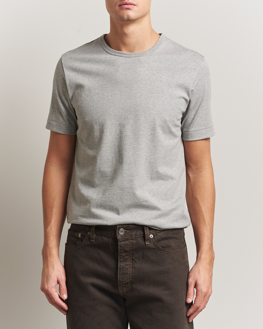 Homme | T-shirts | Merz b. Schwanen | Classic Fit Sturdy T-Shirt Grey Melange