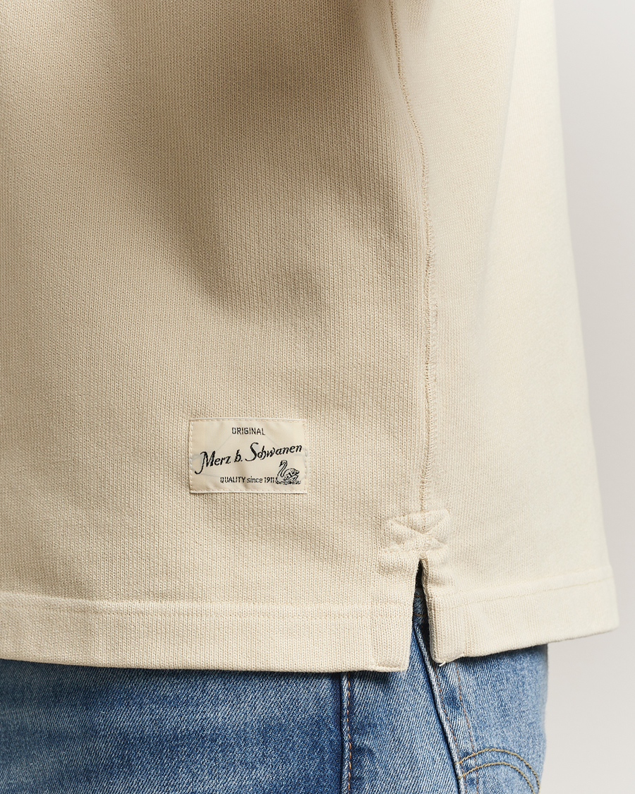Homme | Pulls Et Tricots | Merz b. Schwanen | Relaxed Fit Vintage Cotton Rugby Shirt Nature