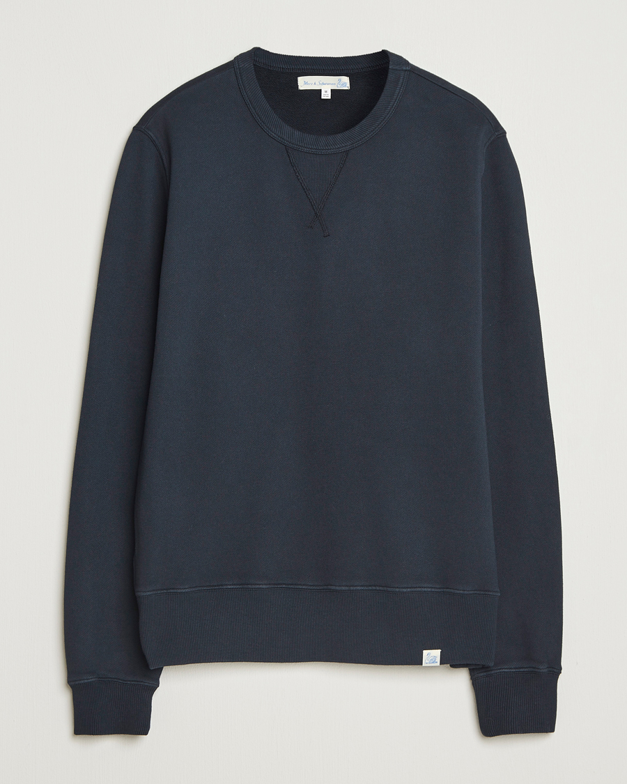 Homme | Pulls Et Tricots | Merz b. Schwanen | Relaxed Fit Vintage Cotton Sweatshirt Charcoal