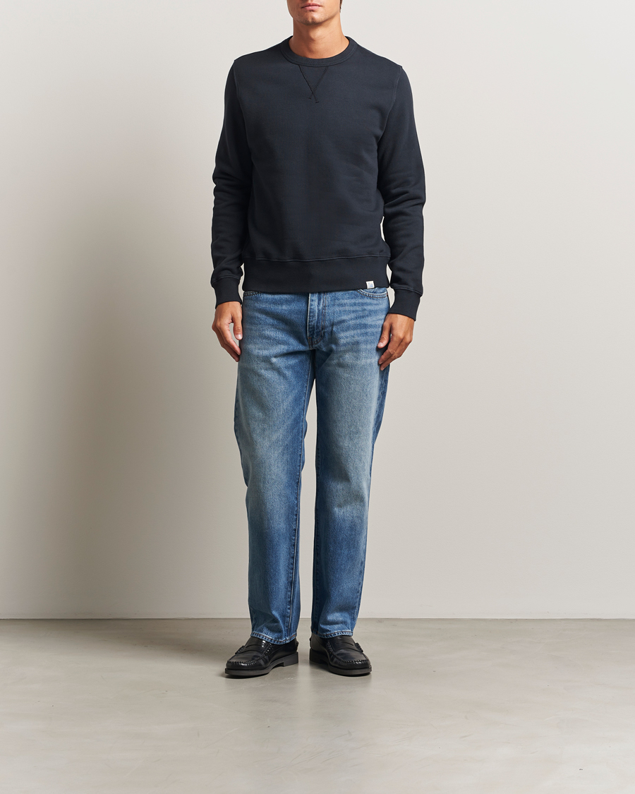 Homme | Pulls Et Tricots | Merz b. Schwanen | Relaxed Fit Vintage Cotton Sweatshirt Charcoal