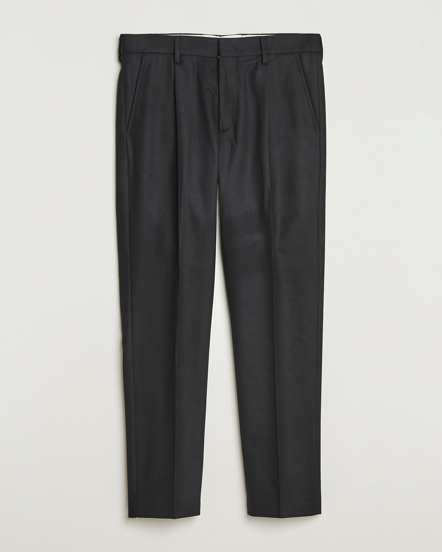 Homme | Pantalons | NN07 | Bill Wool Pleated Trousers Black