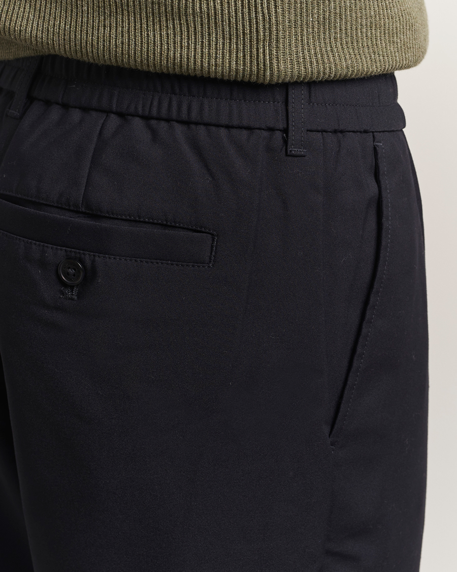 Homme | Pantalons | NN07 | Billie Drawstring Trousers Navy Blue
